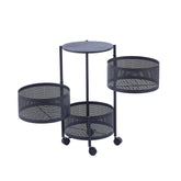 3 Tier Round Storage Cart SF-103 for organizing and decluttering spaces3